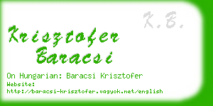 krisztofer baracsi business card